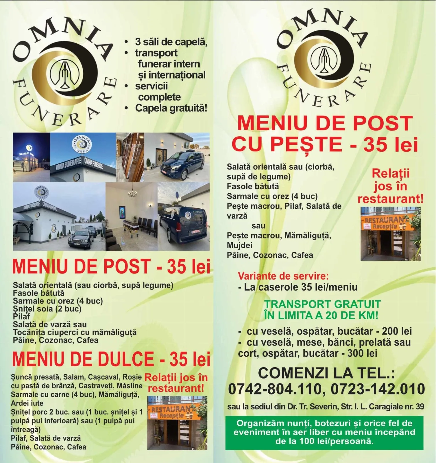 meniu parastas drobeta